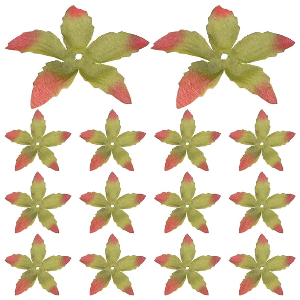 Houderco 100Ud Base Artificial Para Flores Calyx De Tela Verde Para Suministros De Y Manualidades