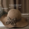thumbnail image 4 of HAJWOH Elegant Woven Straw Sun Hat with Bow, Womens Straw Bucket Foldable Wide Brim Floppy Beach, 4 of 4