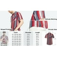 thumbnail image 3 of SSLR Hawaiian Shirt for Men Striped Shirt Casual Short Sleeve Button Down Shirts, 3 of 8