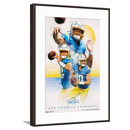 NFL Los Angeles Chargers – Justin Herbert 22 Canvas Wall Poster 14.725 x 22.375