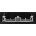 thumbnail image 2 of Gibbs, James 14x7 White Modern Wood Framed Museum Art Print Titled - Graphic Palace Gate II, 2 of 4