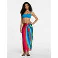 thumbnail image 2 of Time and Tru Women's Printed Pareo, One Size, Swim Stripe Red Delight, 2 of 5