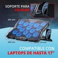 thumbnail image 3 of Base Enfriadora BALAM RUSH EOLOX FROST EF740 Laptop 17 pulgadas Altura Ajustable 15 Fan USB-C LED BR-941136 negro, 3 of 6