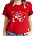 thumbnail image 3 of Fartey Valentines Shirt for Women Cute Love Heart Graphic Tees Short Sleeve Crew Neck Tops Loose Casual Holiday Tshirts Red L, 3 of 8
