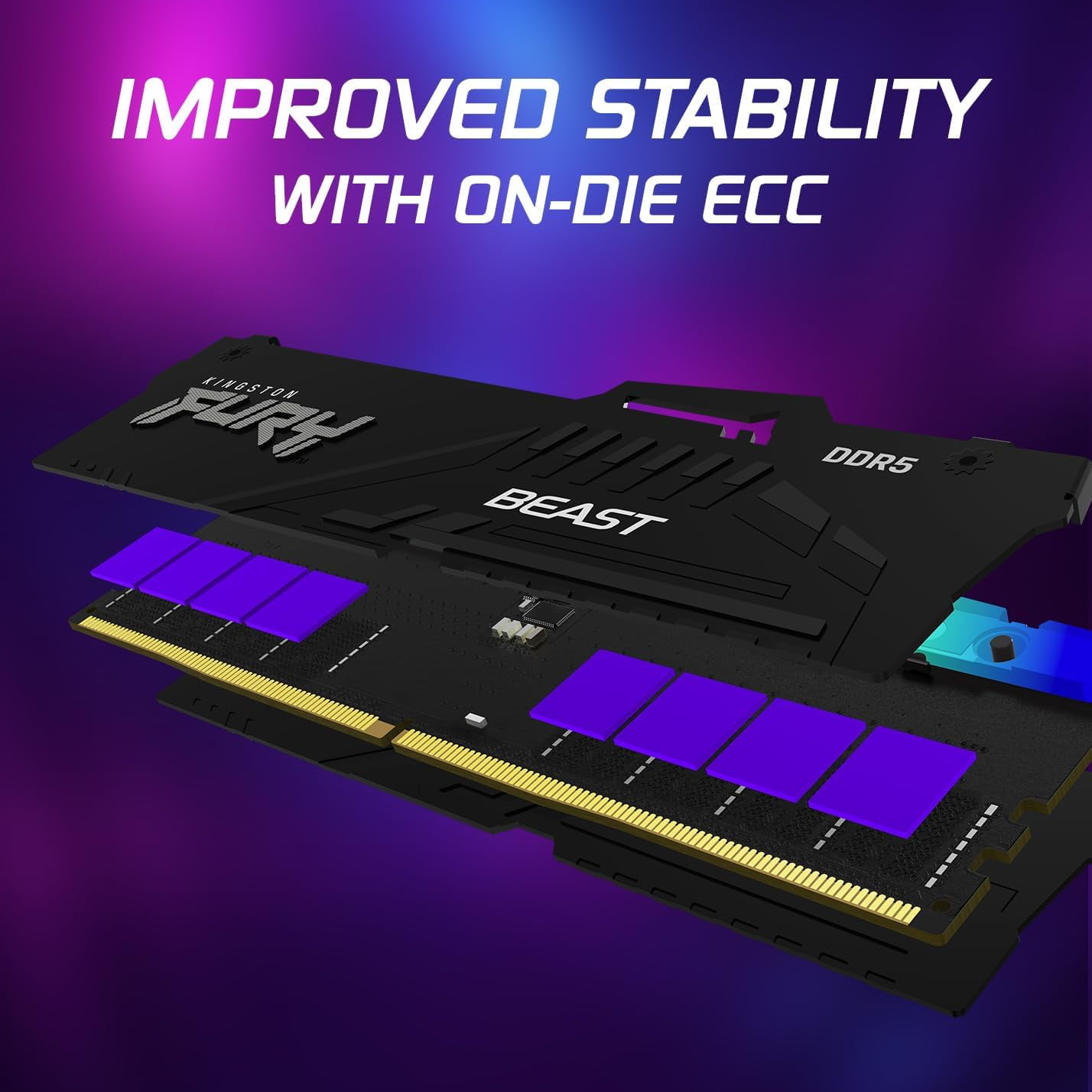 Free Shipping! Kingston DDR5 32GB Kit of 2 6000MTs RGB Memory with