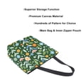 thumbnail image 3 of FORMRS Womens Canvas Tote Bag with Zipper Inner Pocket Shoulder Handbag, Flourish Flowers Pattern, 3 of 7