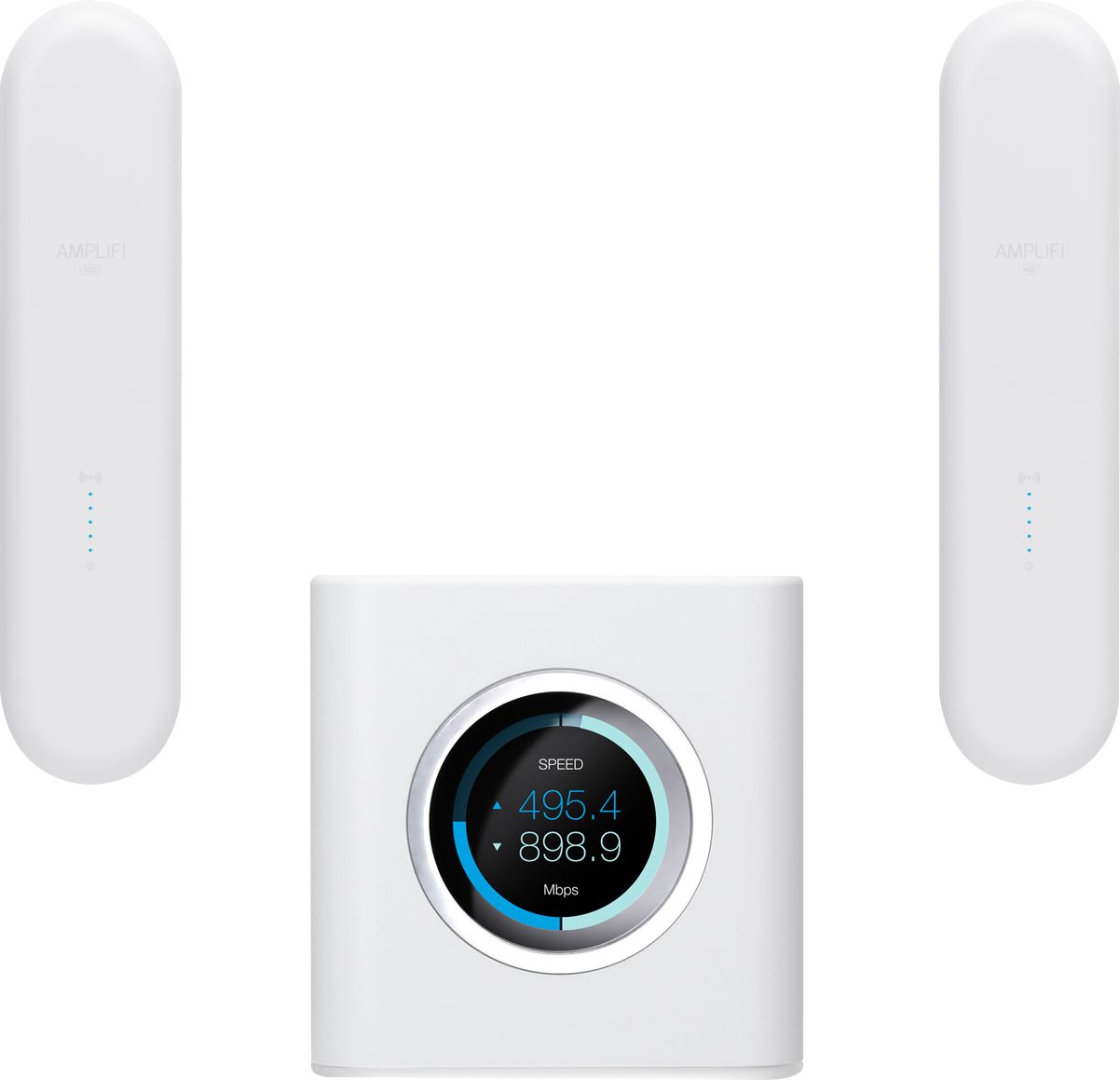 Ubiquiti AmpliFi HD WiFi Router mesh system, 2 Mesh Points, 4 Gigabit Ethernet, 1 WAN Port, Ethernet Cable