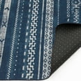 thumbnail image 6 of ReaLife Rugs Machine Washable Printed Moroccan Stripe Blue Eco-friendly Recycled Fiber Area Runner Rug (2'6" x 8'), 6 of 10