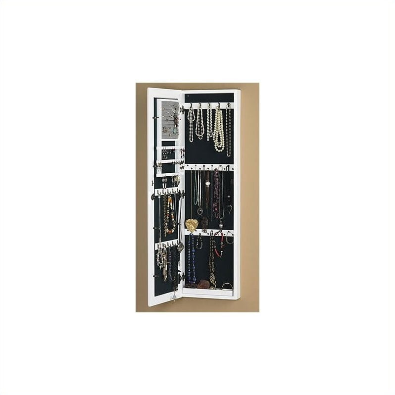 Southern Enterprises Sophia Wall Mount Jewelry Mirror In Frosty White