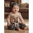 thumbnail image 5 of BemeyourBBs Newborn Baby Hunting Clothes Baby Boy Girl Camo Outfits Camouflage Clothing Deer Long Sleeve Romper Jungle Camo Pants Set Hat 3 Piece Spring Fall Winter Outfit, 5 of 9