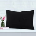 thumbnail image 3 of PiccoCasa 300 Thread Count Egyptian Cotton Pillowcases Pack of 2, Black, 3 of 7