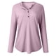 thumbnail image 4 of Blusa de manga larga con cuello en V abotonada informal de moda para mujer Pompotops gfhjh21186, 4 of 5
