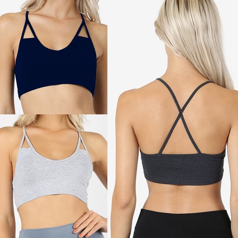 v neck bralette crop top