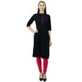 thumbnail image 1 of Phagun Cotton Plain Kurti Designer Tunic Mandarin Collar Ethnic Casual Kurta Blouse, 1 of 1