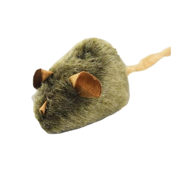 Clearance! Interactive Cat Toy Chirping Mouse - Sensor-Activated Realistic Sound, Soft Plush, Motion-Responsive, Self-Play Indoor Exercise Toy,Green