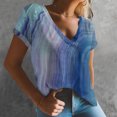 thumbnail image 2 of Top casual de manga corta para mujer con cuello redondo y estampado de degradado sexy de verano Fridja  ghk5827, 2 of 5