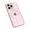 thumbnail image 6 of Allytech Magnetic Case for iPhone 14 Pro Glitter Clear for Women Girls, [Anti-Yellowing] Sparkle Bling Girly Cute Phone Case Compatible with MagSafe, Soft TPU Slim Thin Cover, Pink, 6 of 8