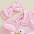 thumbnail image 6 of Cjfdfy newborn Baby Girl Fall Outfit Cute Long Sleeve Goose Embroidery Romper With Skort, Headband 3Pcs Set  Cute Goose Long Sleeve Doll Collar Romper Baby Outfit, Birthday Gift, 0-18 Months, 6 of 9