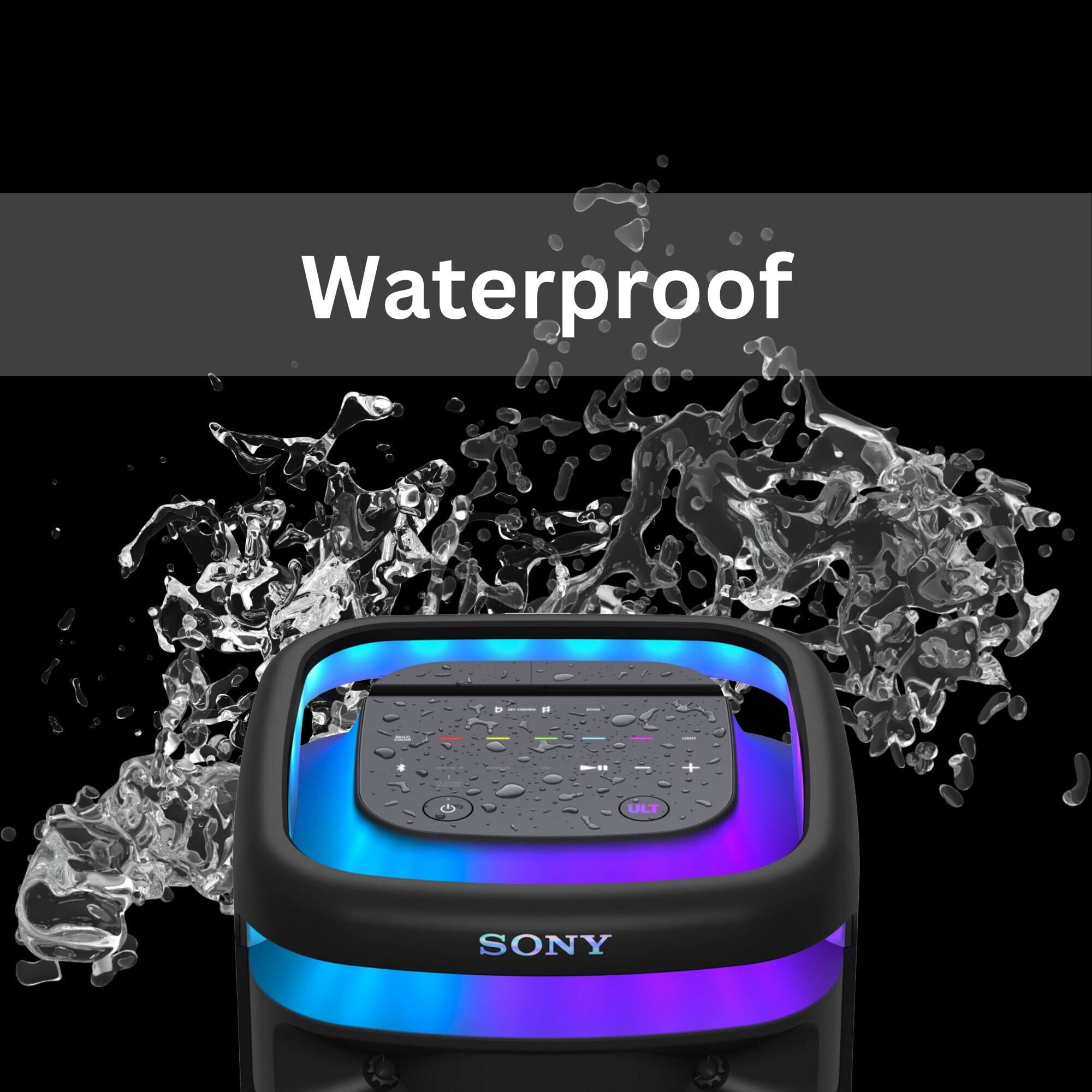 Sony ULT TOWER 10 Party Speaker (Black) Bundle with Wired Unidirectional Dynamic Microphone with 10 Feet Cable (Black)