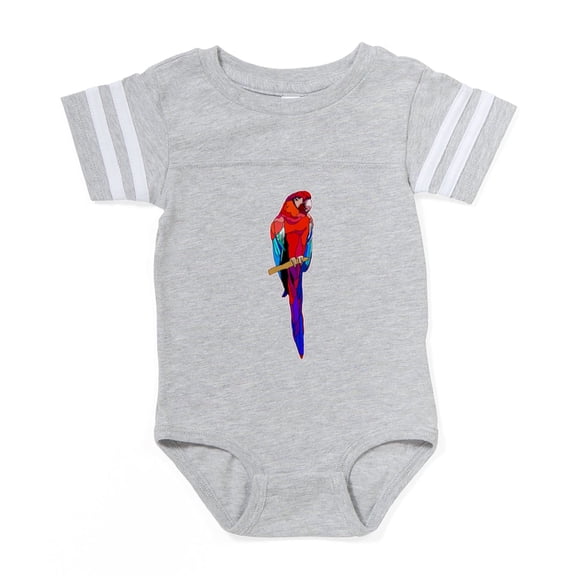 CafePress - FIN Scarlet Macaw2 - Cute Infant Baby Football Bodysuit