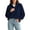 h702_Dark Blue, variant on Zormilly Oversized Sweaters for Women Long Sleeve Mock Neck Soft Sweaters with Buttons Business Casual Tops, S-3XL