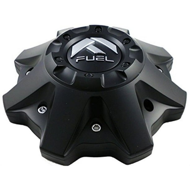 fuel matte black chrome rivets wheel center caps one (1) 100253b m447