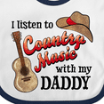 thumbnail image 4 of Inktastic I Listen to Country Music with My Daddy Guitar and Hat Boys or Girls Baby Bib, 4 of 4