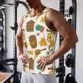 thumbnail image 5 of Pofeuu Honeycomb And Honey Print Men's Workout Tank Tops Sleeveless Muscle Gym Shirt Quick Dry-3X-Large, 5 of 7
