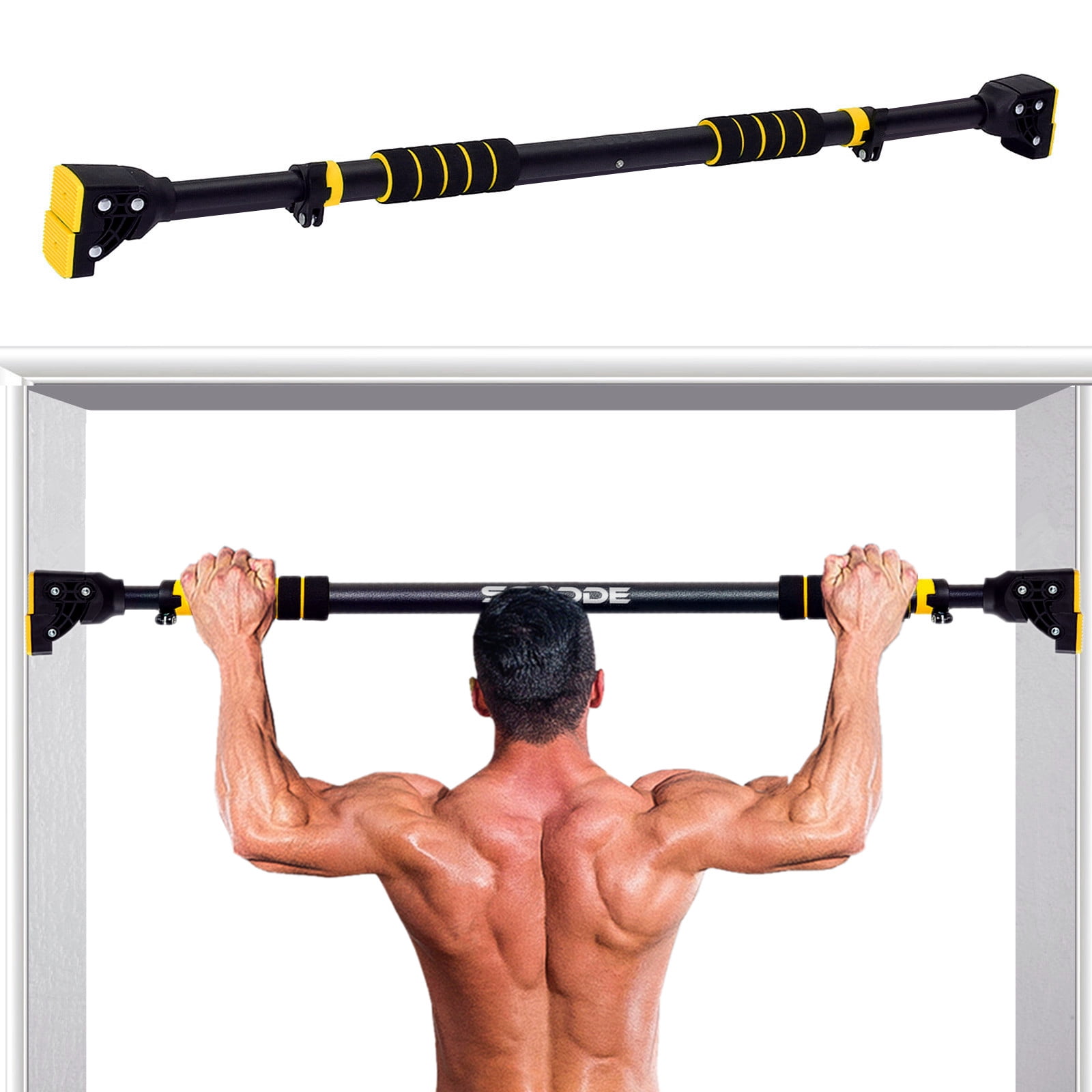 Door Bar Gym Door Bar Sit Up Pull Ups Pull Up Bar Fitness Bar Stainless Steel for Ups 62-100 cm Chin