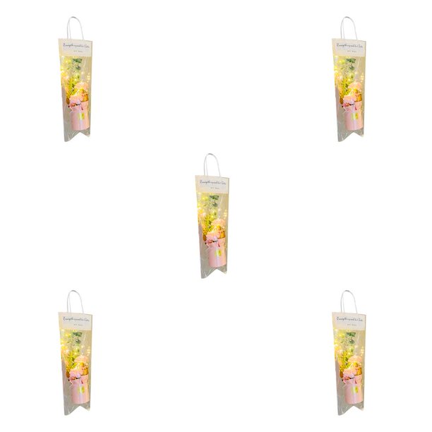 Cateissary Caja de flores falsas Caja de flores artificiales Decoración de regalo Contenedor de almacenamiento de joyería colgante, Rosa rosado 5piezas Cateissary CBP168222