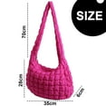 thumbnail image 2 of Bubble Hobo Bags for Women Quilted Tote Bag for Women Puffer Bag Quilted Bag Lightweight Puffy Tote Bag Quilted Padding Shoulder Bag,Rose red, 2 of 5