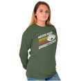 thumbnail image 3 of Funny Cool UFOs Space Alien Believers Plus Size Long Sleeve Graphic Tee Shirt Brisco Brands 2X, 3 of 5