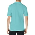 thumbnail image 3 of NAMTYQX Mens T-Shirts Loose Super Soft Polo T Shirts for Men Light Short Sleeve Button Lapel Neck Casual Plus Size Mens Short Sleeve Shirts Turquoise Size L, 3 of 4