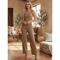 thumbnail image 2 of Conjunto Moderno 2 Piezas, Top de Tirantes y Pantalón Acampanado, Look Sofisticado Y Casual para Mujer, 2 of 5