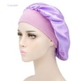 thumbnail image 2 of Yoyauz Double Layered Two Tone Satin Silk Hair Cap, Suitable For Sleeping Women, Reversible Women's Sleep Cap, Curly Braided Broadband Sleep Cap, 2 of 6