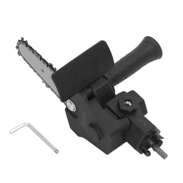 Adaptador de cabezal de conversión de sierra, mango de plástico de acero inoxidable, fácil montaje, adaptador de taladro eléctrico a sierra para bricolaje, para taladro eléctrico de 4 pulgadas