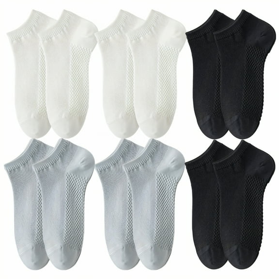 TELOLY 5Pairs Ankle Socks for Women,Cotton Womens No Show Socks Size 9-11,Womens Ankle Socks