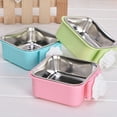 thumbnail image 6 of Dog Bowl, Stainless Steel Removable Hanging Food Water Bowl,Pet Cage BowlspinkL, 6 of 8