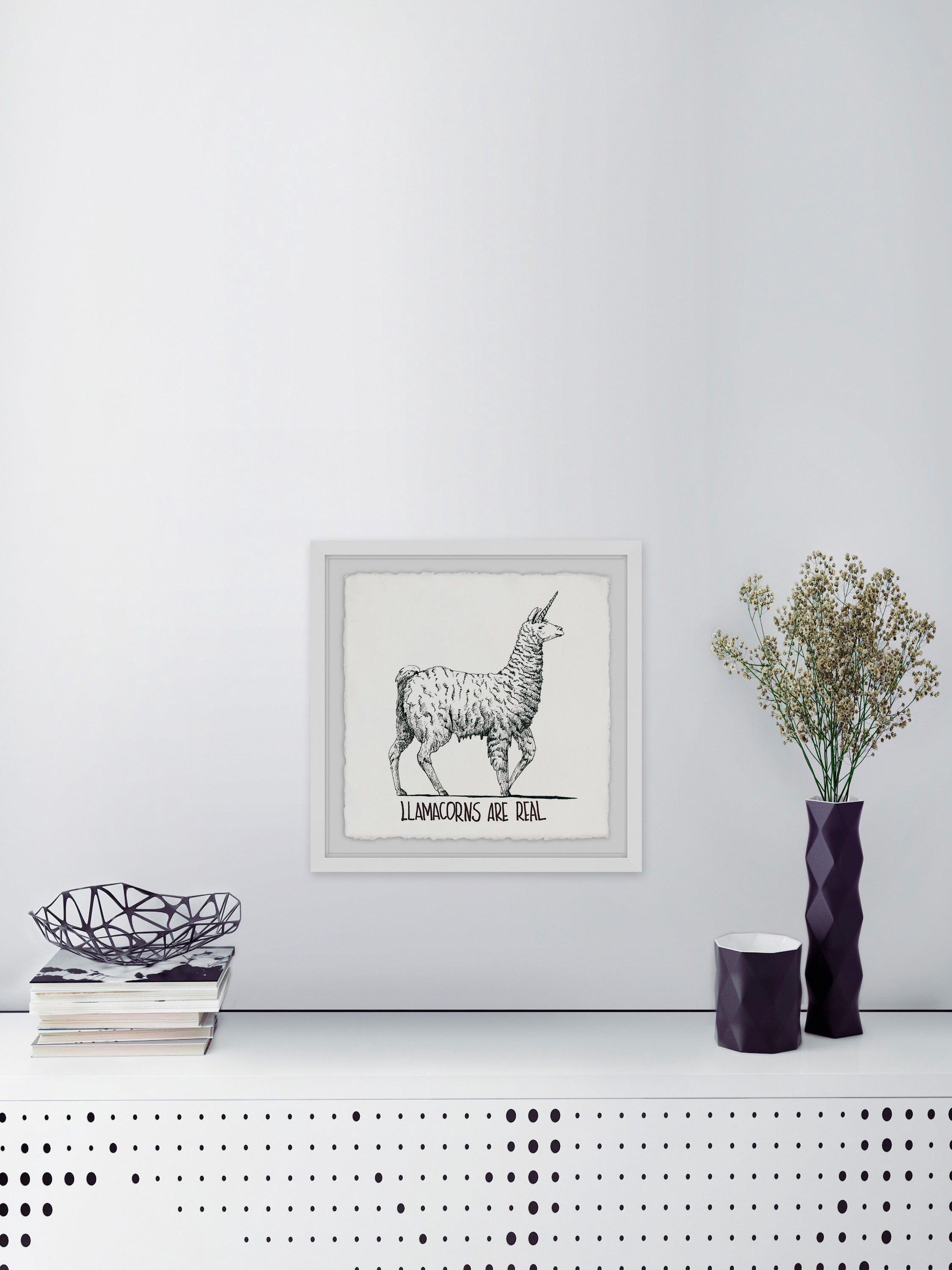 Llamacorns Are Real Framed Painting Print