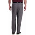 thumbnail image 3 of Haggar Men's Cool Right Performance Flex Solid Classic Fit Flat Front Pant-reg. and Big & Tall Standard 36W x 34L Heather Grey, 3 of 7