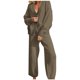 thumbnail image 1 of Gibobby Conjunto de sudadera y pantalones Mujer Otoño Invierno Casual Cuello En V Color Sólido Botón Manga Larga Chaqueta Pantalones Traje(Caqui,G), 1 of 5