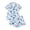 Sky Blue, variant on Women's 2 Piece Summer Ocean Print Pajama Sets Starfish Shell Sleepwear Short Sleeve Nightwear Soft Lounge Sets