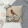 thumbnail image 2 of Qinduosi Faith Cushion Cover Cardinal Bird Pillow Cover Christmas Snowflake Pillowcase Cushion Covers for Sofa Couch Farmhouse Outdoor White, 2 of 5