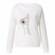 thumbnail image 1 of Gibobby Sudadera con forro polar Mujer Sudadera sin sombrero a con cuello redondo y estampado de flores informal a la moda para mujer (Blanco, XXL), 1 of 5