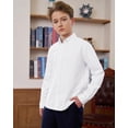thumbnail image 3 of Camisa J.VER Vestido Oxford de manga larga para niños de 10 a 11 años, color blanco, 3 of 4