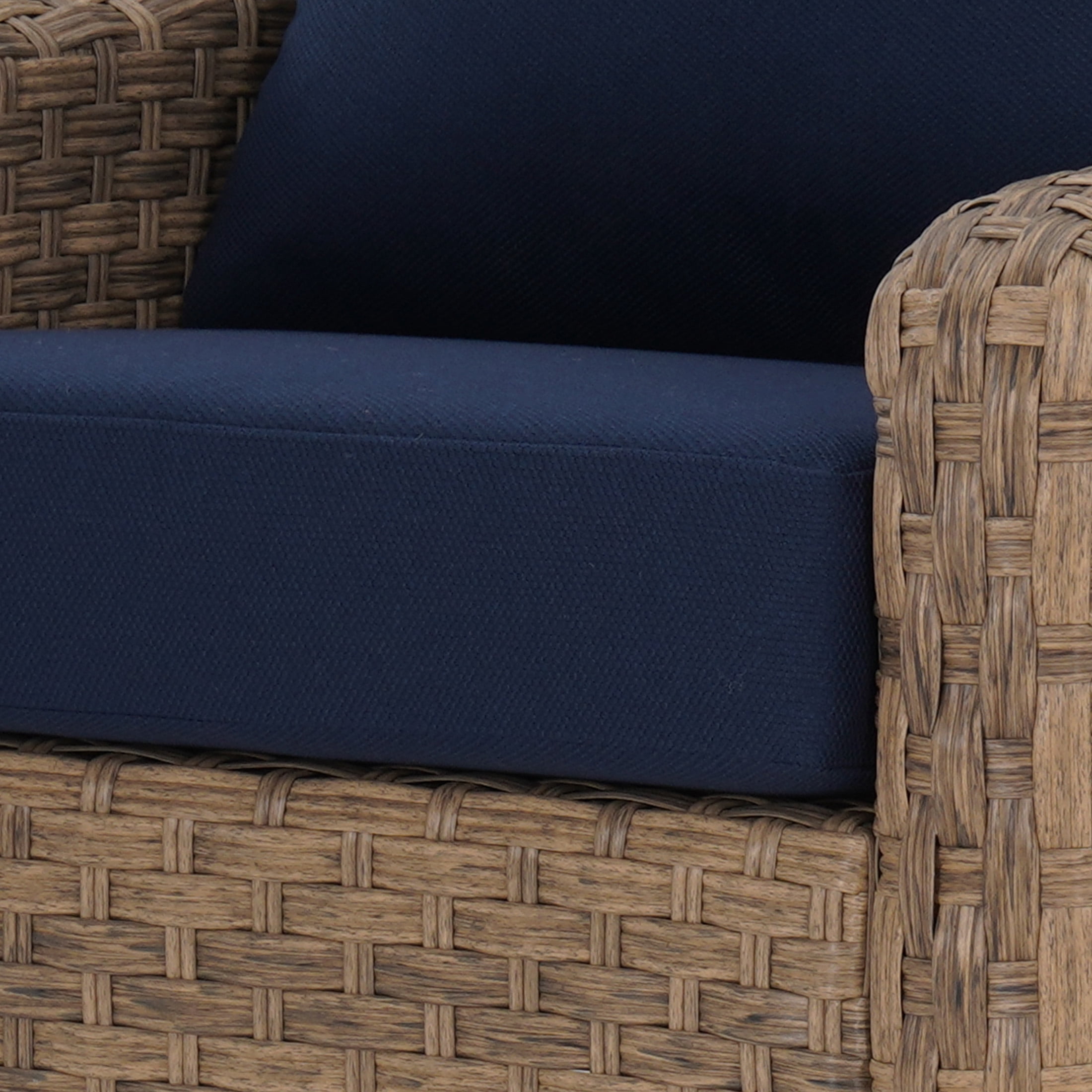 Better Homes & Gardens River Oaks Outdoor Swivel Gliders with Patio Covers, Set of 2, Navy