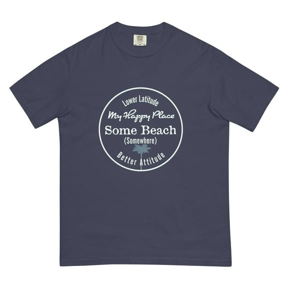 Men’s Premium SoftSpun Cotton T-Shirt Some Beach Somewhere Happy Place