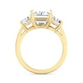 thumbnail image 3 of Arca - Three Stone Ring Trapezoid & Emerald Cut Moissanite Lab - Diamond Engagement Ring, 3 of 5