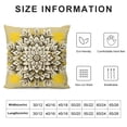 thumbnail image 5 of PHYHOO Short Plush Pillow Covers Yellow and White Mandala Square Pillow Case for Bedroom, Sofa, Car Decoration Both Sides, 5 of 5