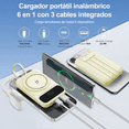 thumbnail image 3 of Power Bank Inalámbrica Magnética 10000mah Binli H28c,tipo-c 20w Y Usb-a Qc 22.5w Lab.G, Amarilla, 3 of 5